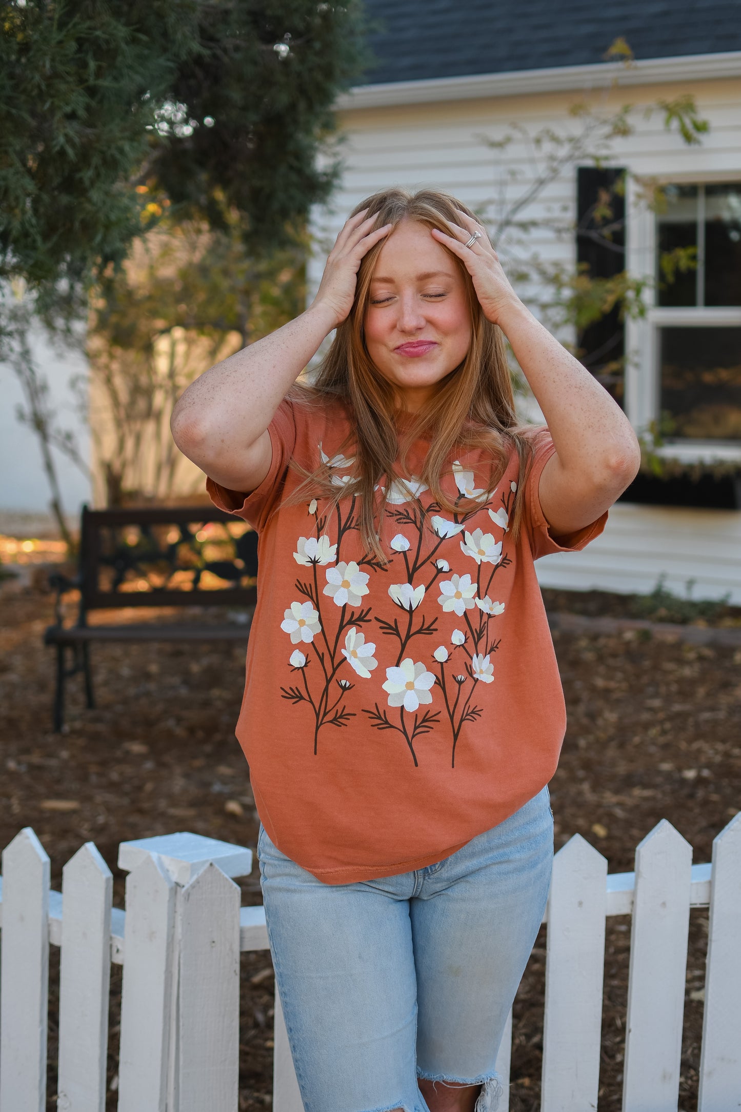 Orange Flowers Tee