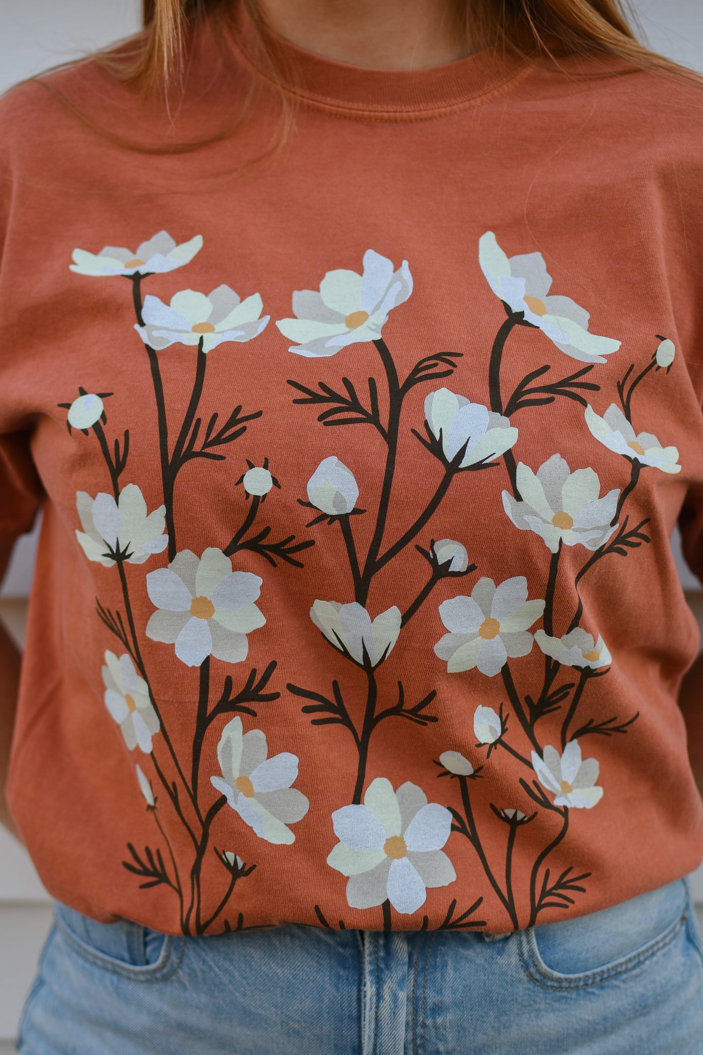 Orange Flowers Tee